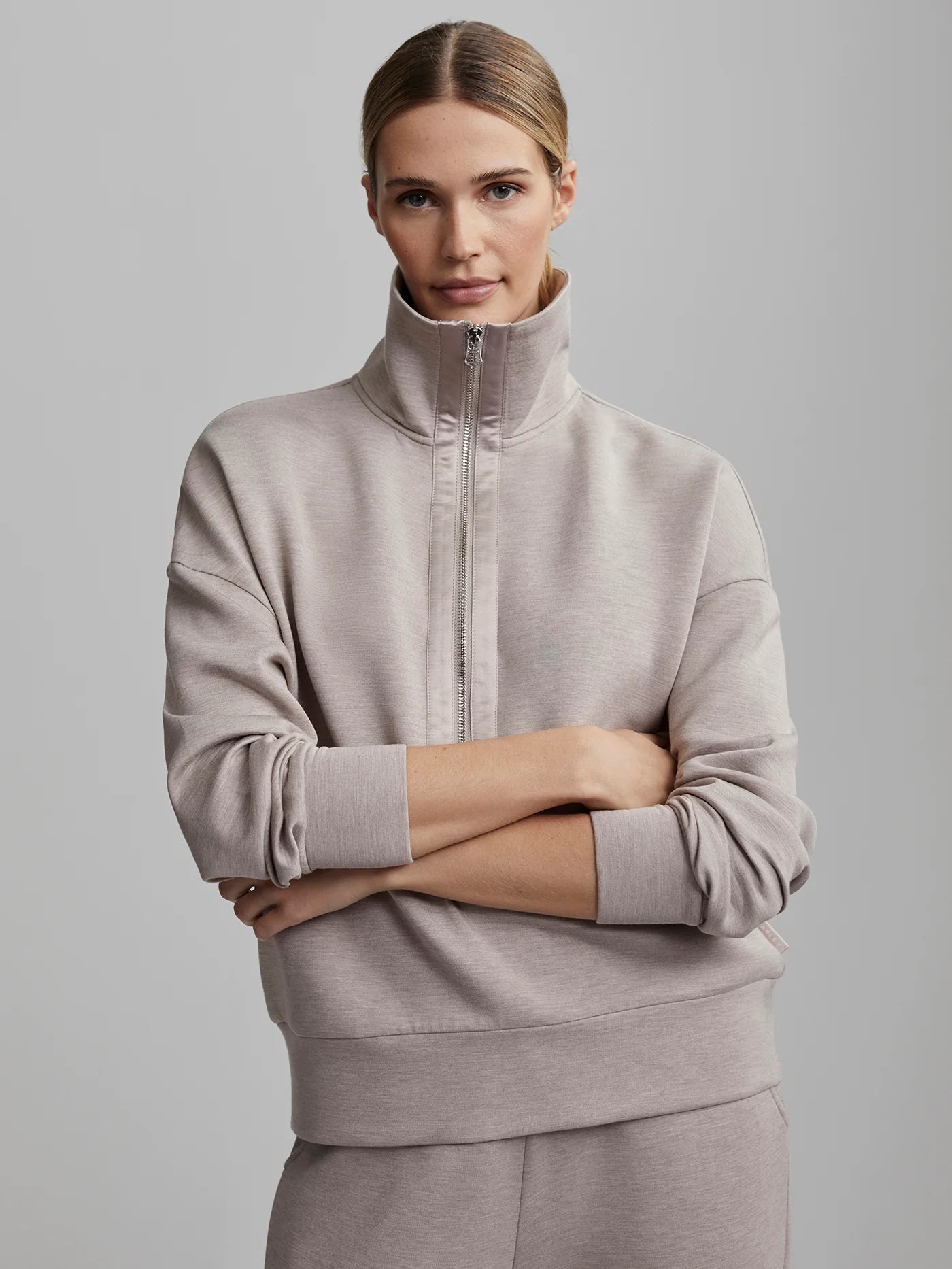 Pull KELLER demi-zip – tissu DoubleSoft®