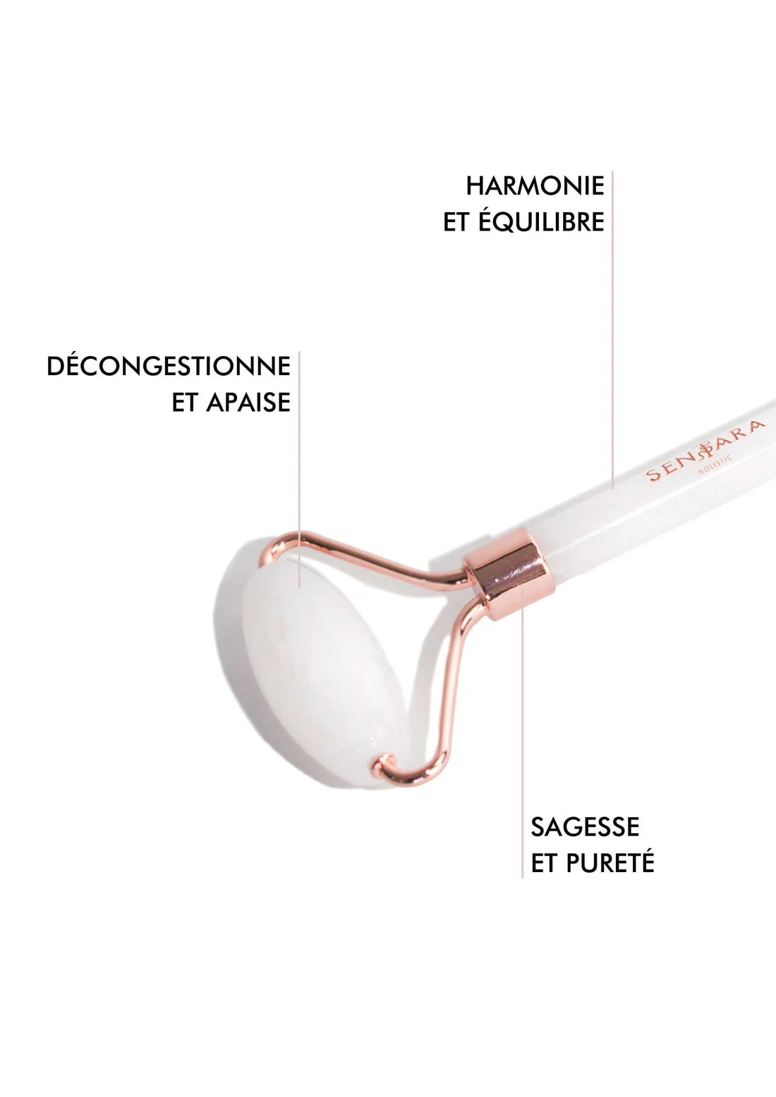 Roller PEACE en jade blanc Sentara