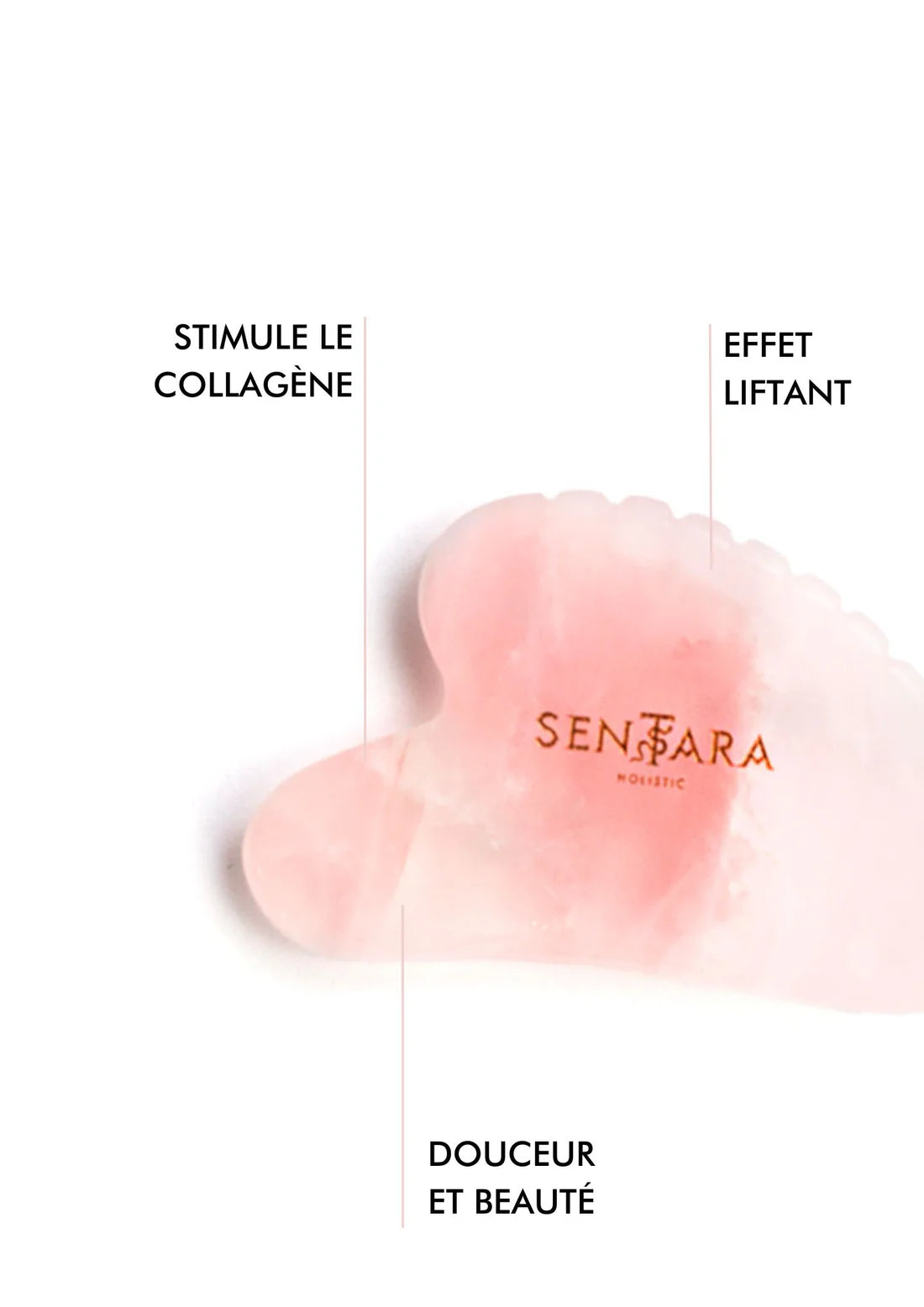 Gua Sha AWAKEN en quartz rose - YOGA SPIRIT