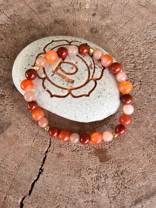 Bracelet chakra SACRÉ 6mm Pierre de lune