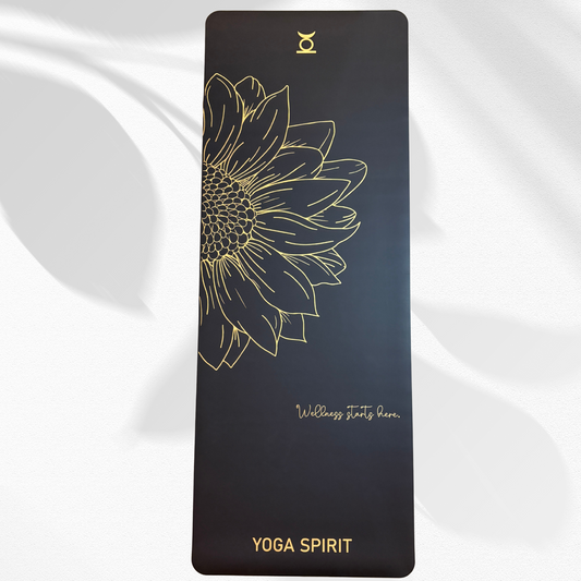 Tapis de yoga YOGA SPIRIT – Wellness noir et doré