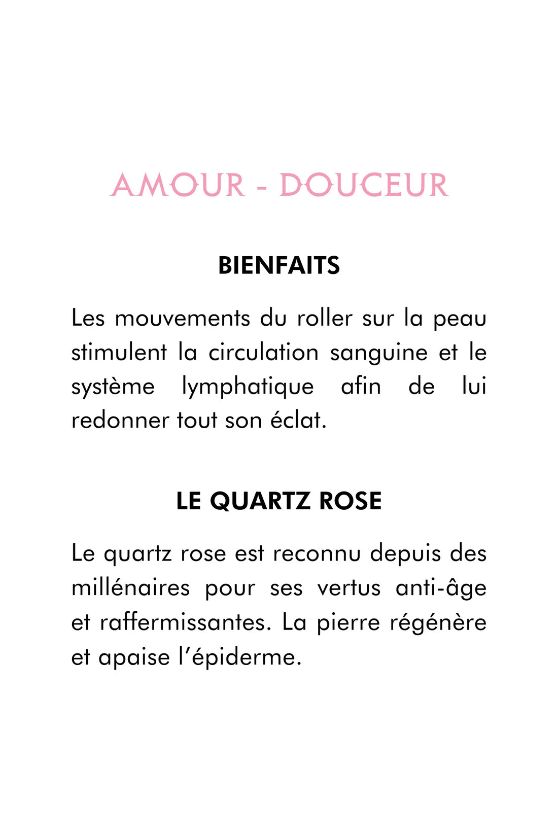 Roller PEACE en quartz rose - YOGA SPIRIT