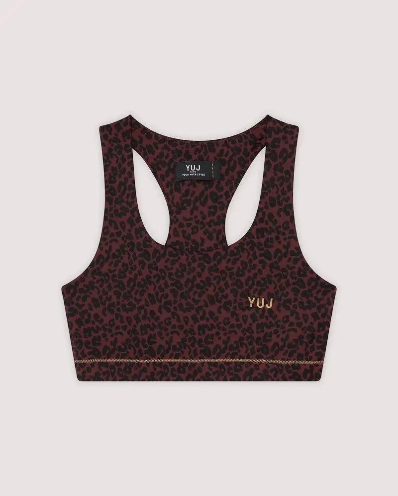 Brassière de yoga LUNA brown léopard - YOGA SPIRIT