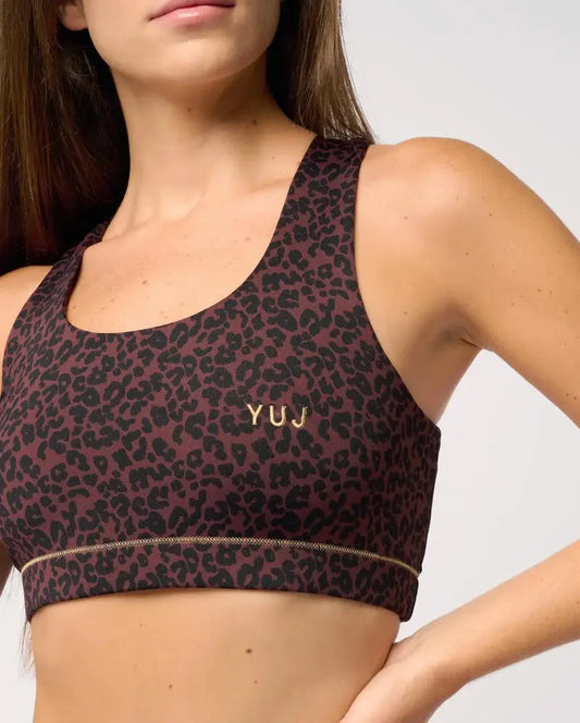 Brassière de yoga LUNA brown léopard - YOGA SPIRIT