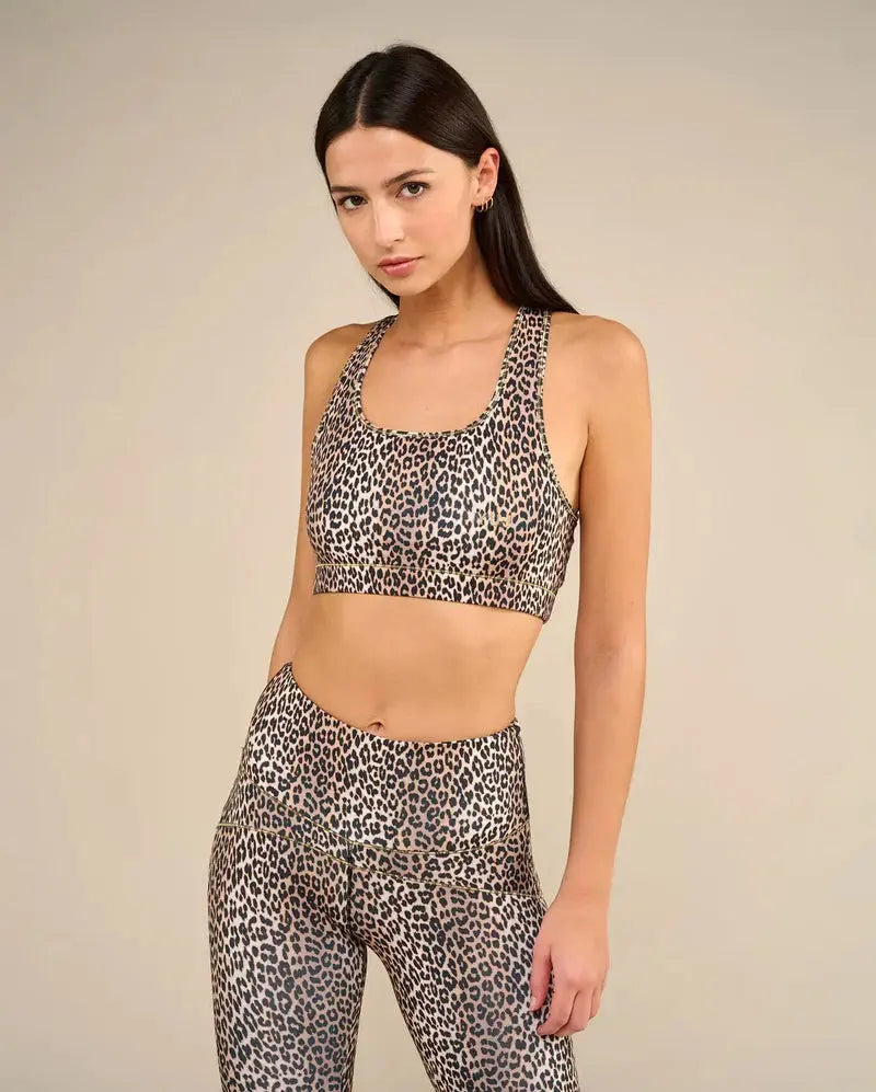 Brassière de yoga LUNA wild léopard - YOGA SPIRIT