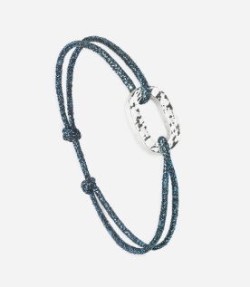 Maillon Plat 16mm _ Plaqué Argent Martelé