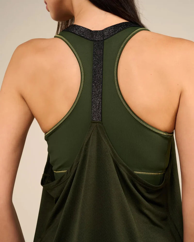 Débardeur LOU kaki et noir Yuj