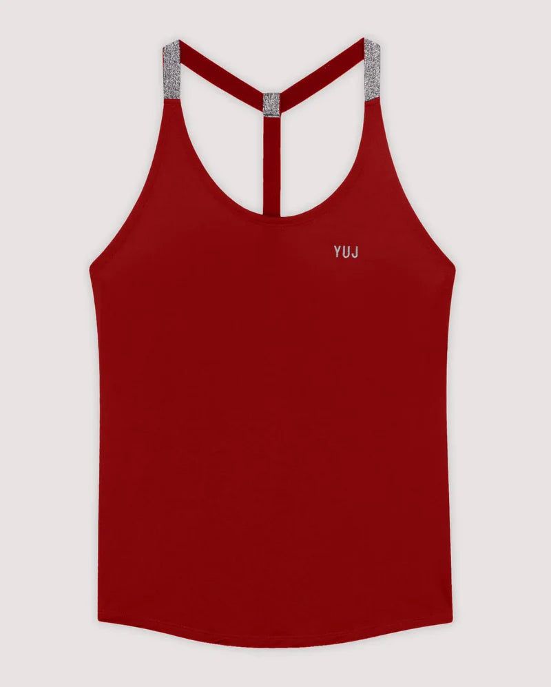 Débardeur LOU rouge et argenté Yuj