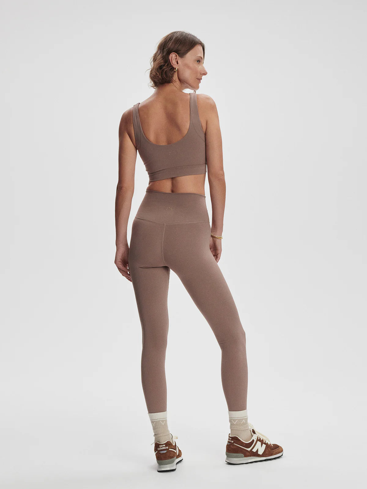 Legging de yoga GAÏA taupe – taille haute et douceur naturelle