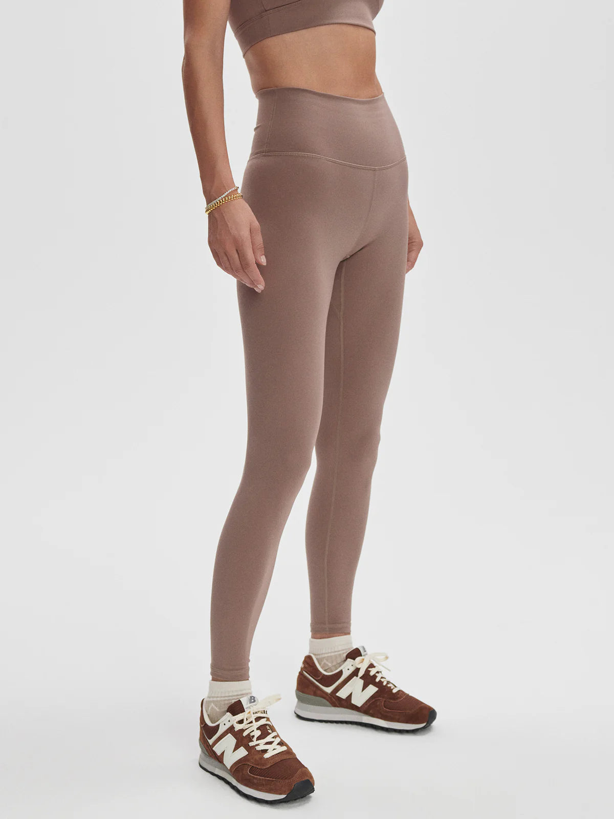 Legging de yoga GAÏA taupe – taille haute et douceur naturelle