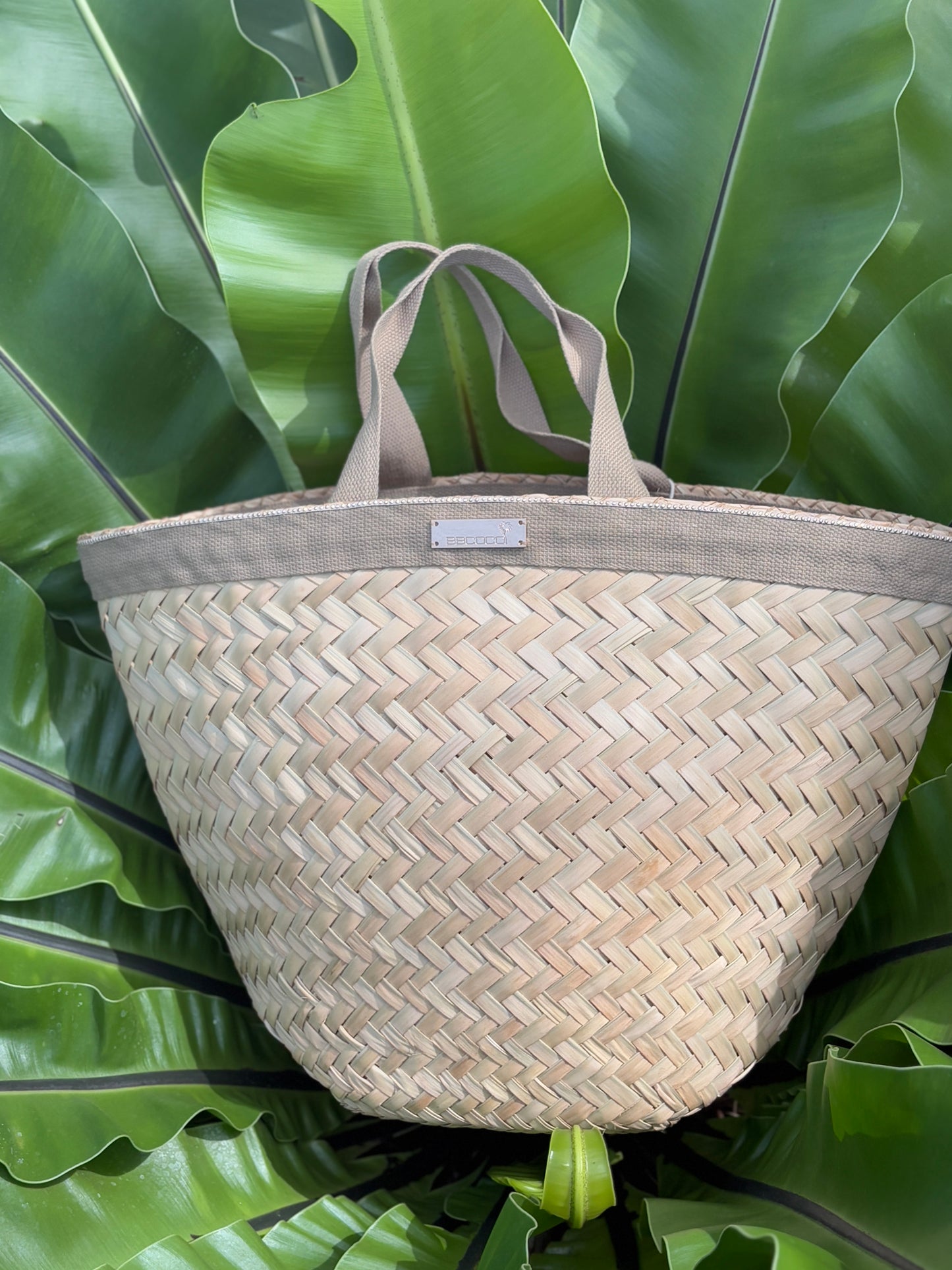 Panier en vacoas BAGATELLE chic mauricien et lignes épurées made in Mauritius