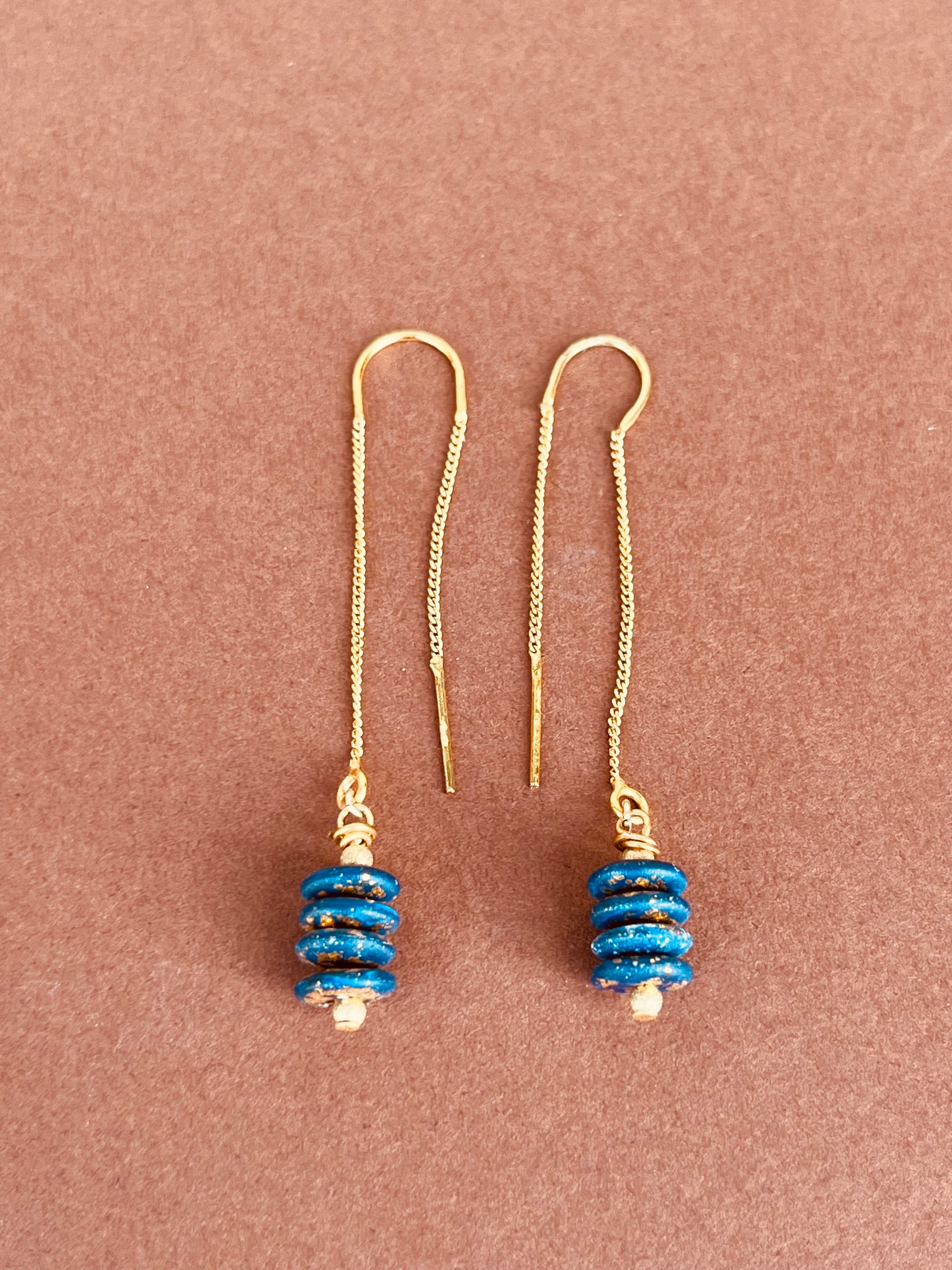 Boucle d'oreille NOCTURNE plaqué or 24 carats - YOGA SPIRIT