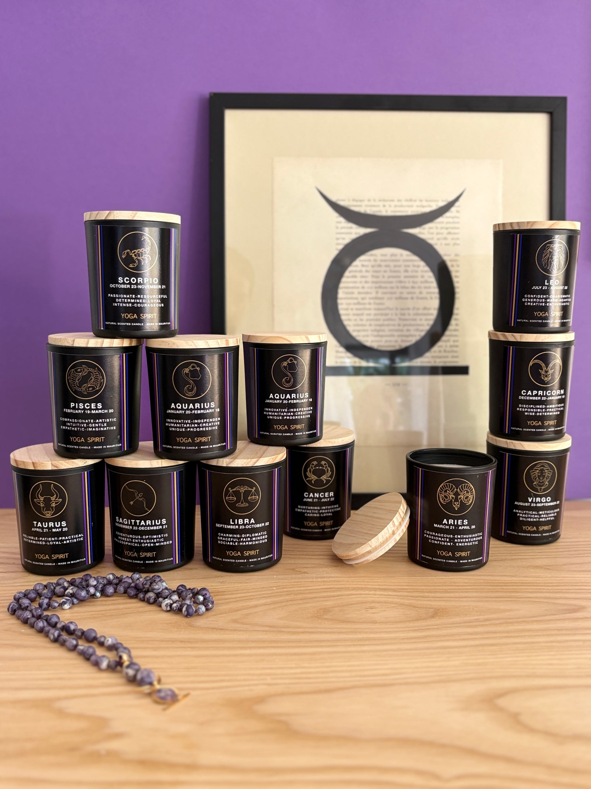 Bougie astrologique artisanale NOVA made in Maurice - YOGA SPIRIT