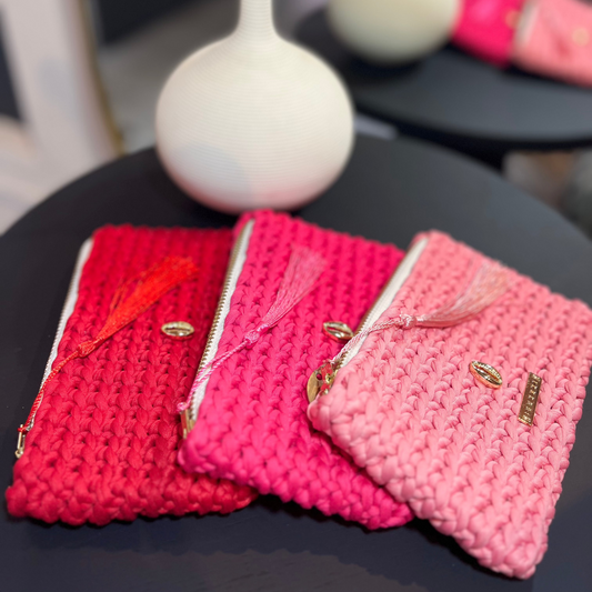 Pochette tressée à la main ROSE-HILLS made in Mauritius - 9 Coloris