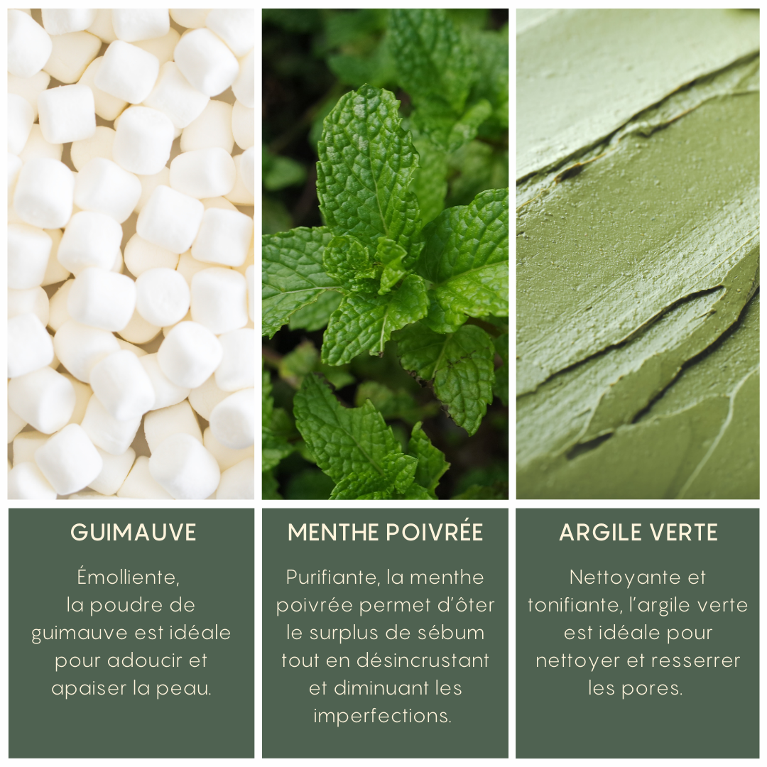 Masque purifiant guimauve et menthe SAPPHIRE - YOGA SPIRIT