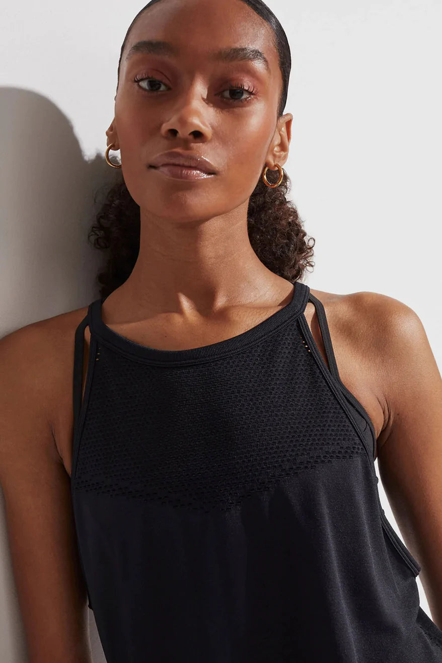 Débardeur MONTEREY noir – maille légère et encolure haute