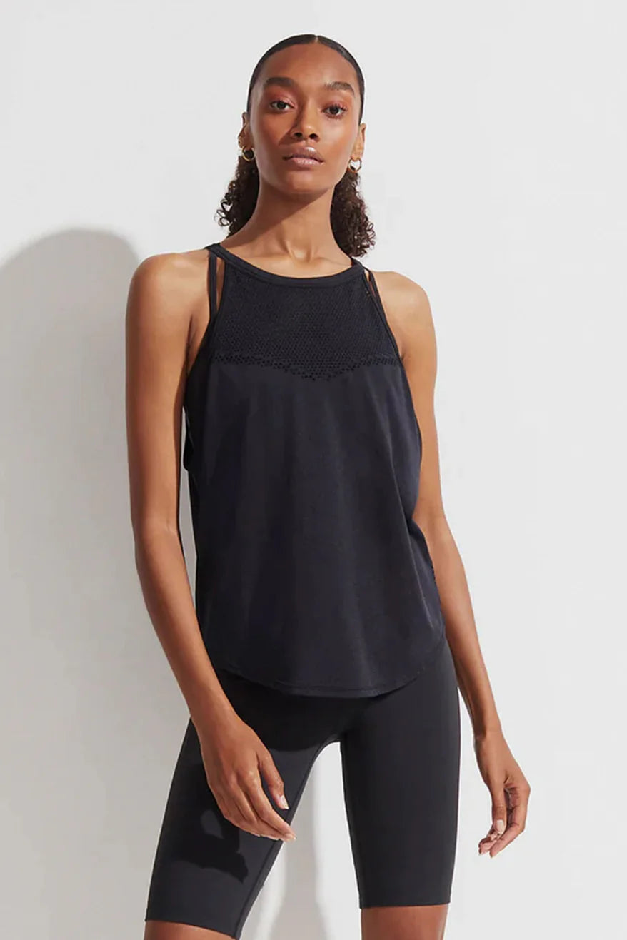 Débardeur MONTEREY noir – maille légère et encolure haute