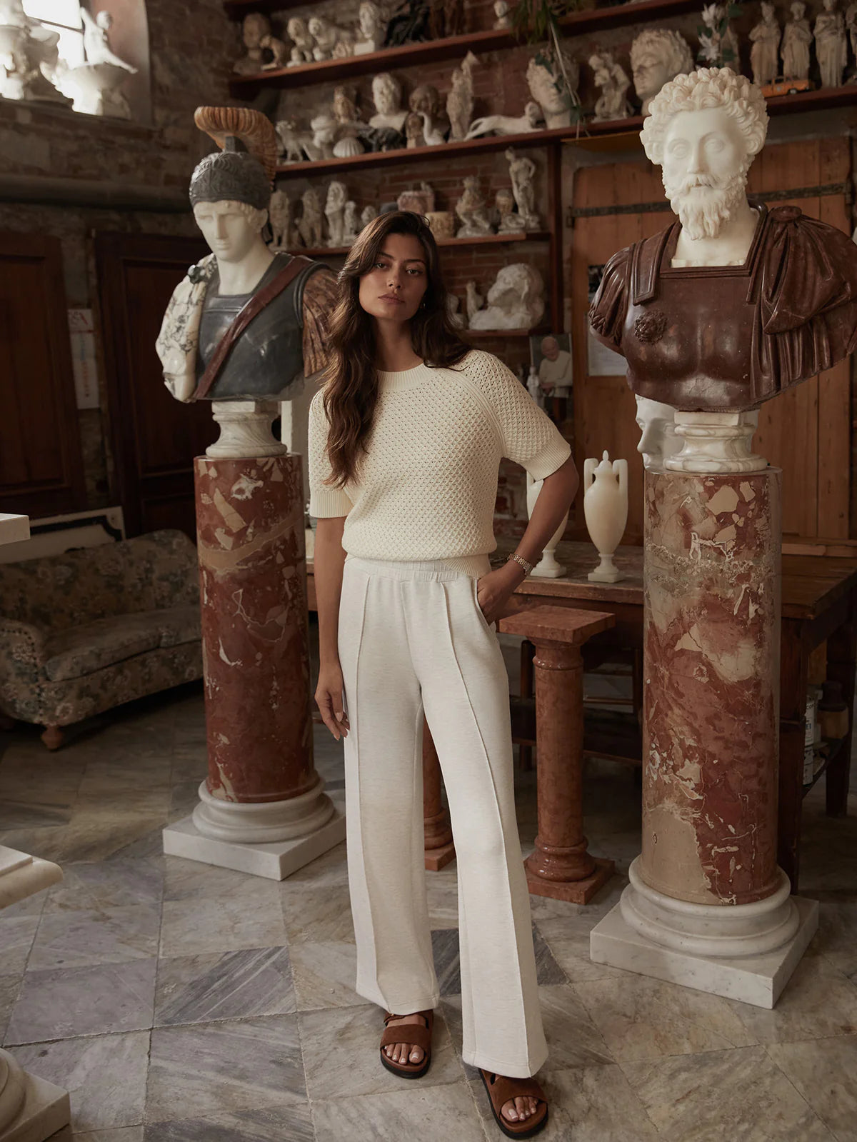 Pantalon OMEGA ivoire 30” confort et élégant