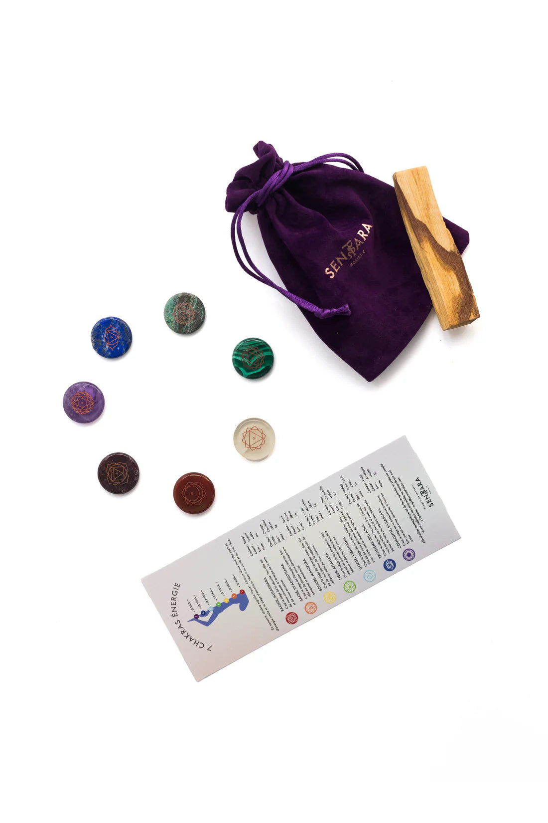 Coffret MANTRA les pierres des 7 chakras - YOGA SPIRIT