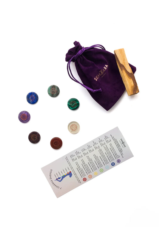 Coffret MANTRA les pierres des 7 chakras - YOGA SPIRIT