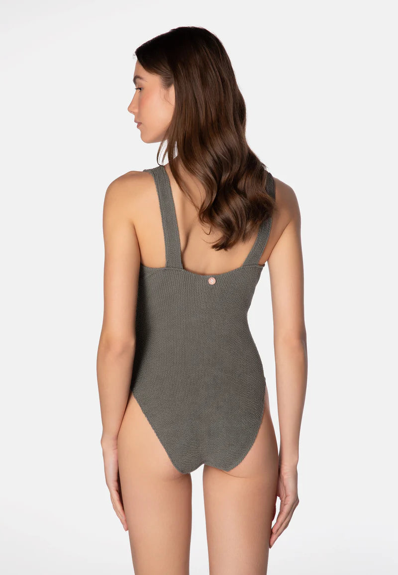 Maillot une pièce ARIEL Charcoal – taille unique et élégance naturelle