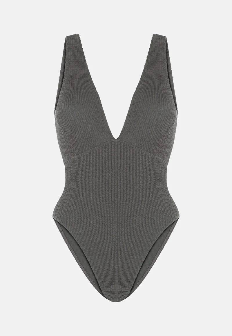 Maillot une pièce ARIEL Charcoal – taille unique et élégance naturelle