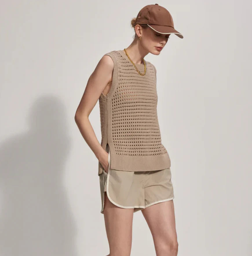 Débardeur DARIN longline – maille légère et coupe flatteuse