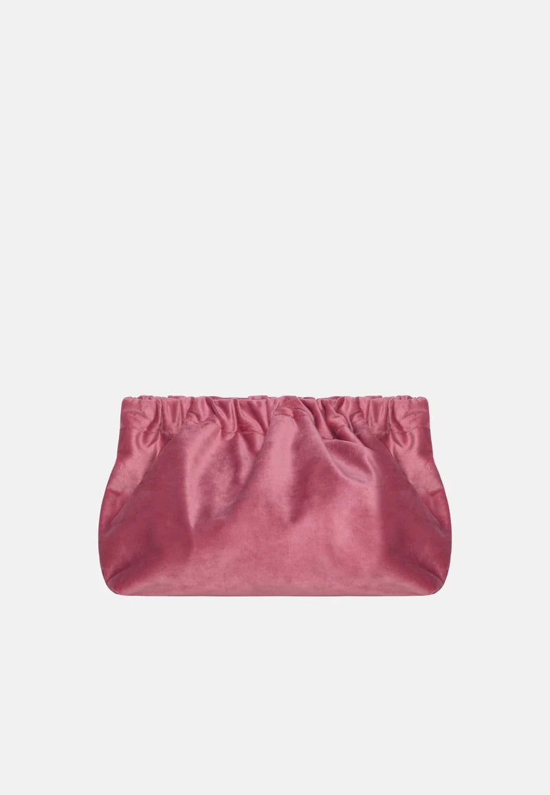 Pochette en velours rose poudré "Superloved"