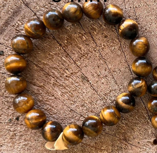 Bracelet OEIL DU TIGRE 10mm Pierre de lune