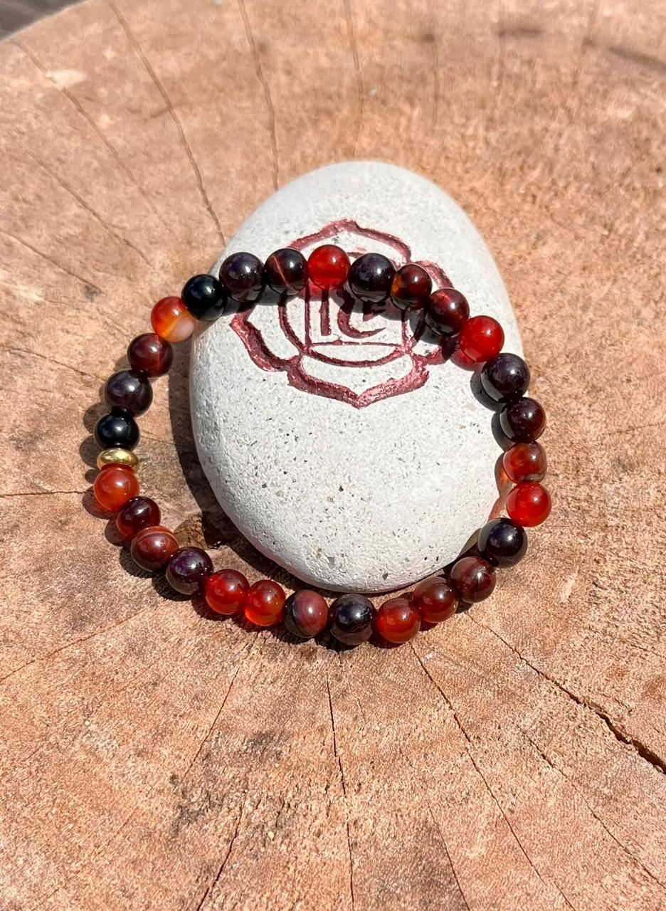 Bracelet chakra RACINE 6mm Pierre de lune