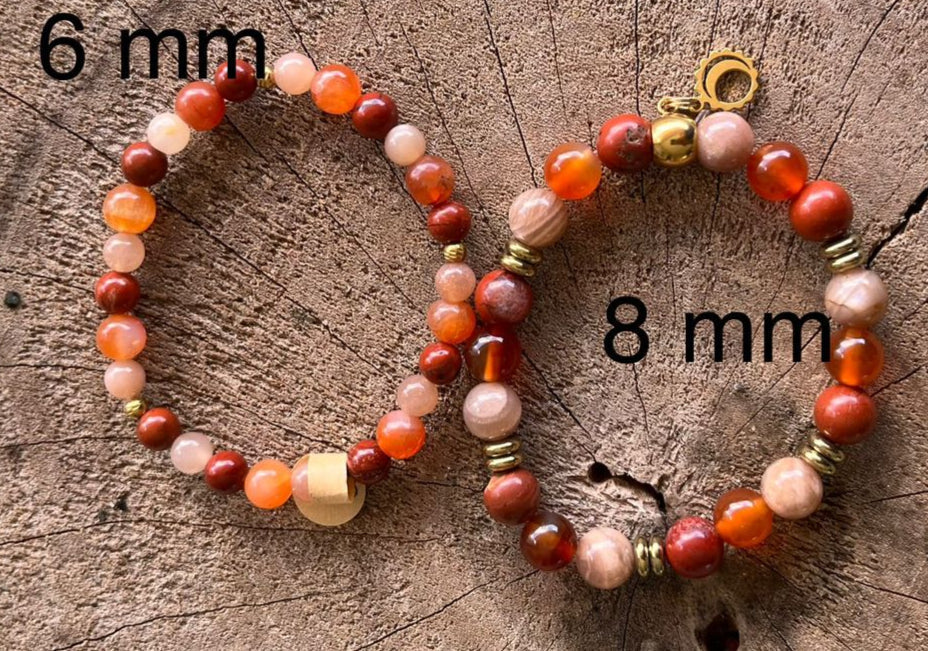 Bracelet chakra SACRÉ 6mm Pierre de lune