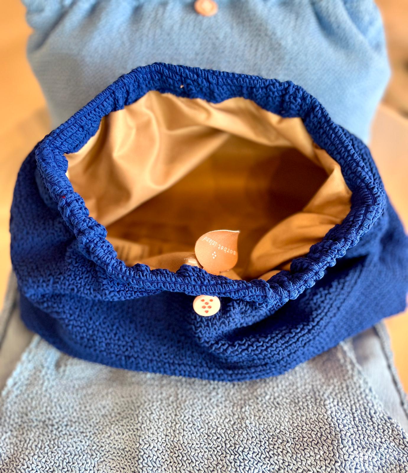 Crinkle Blueberry Pouch - Waterproof Interior