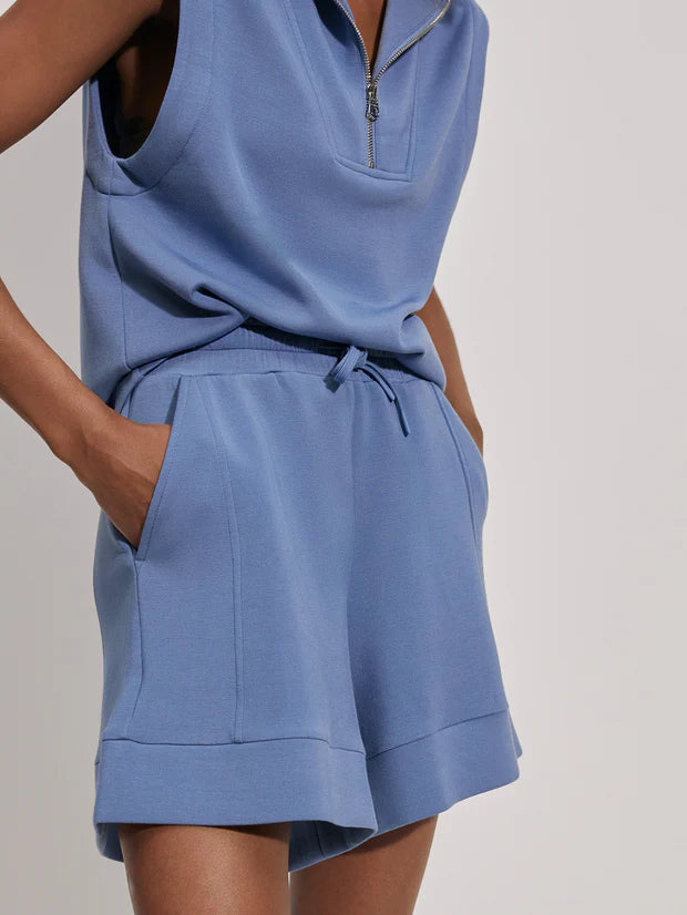 Short OMEGA bleu taille haute 5.5" - YOGA SPIRIT