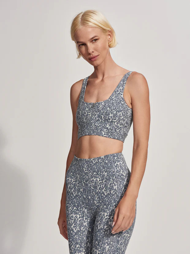 Brassière SOUL bleu avec zip - YOGA SPIRIT