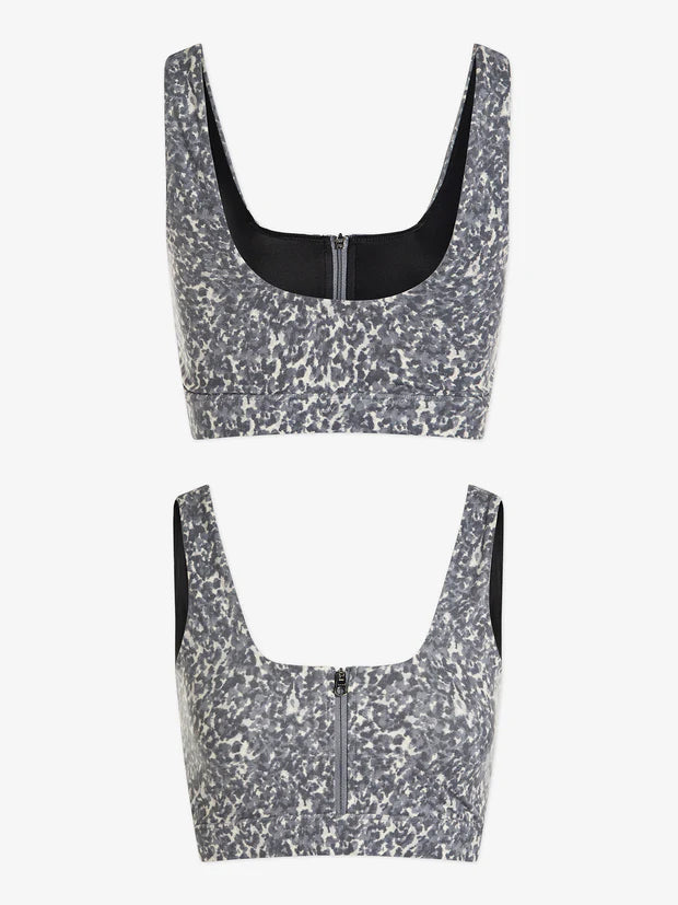 Brassière SOUL bleu avec zip - YOGA SPIRIT