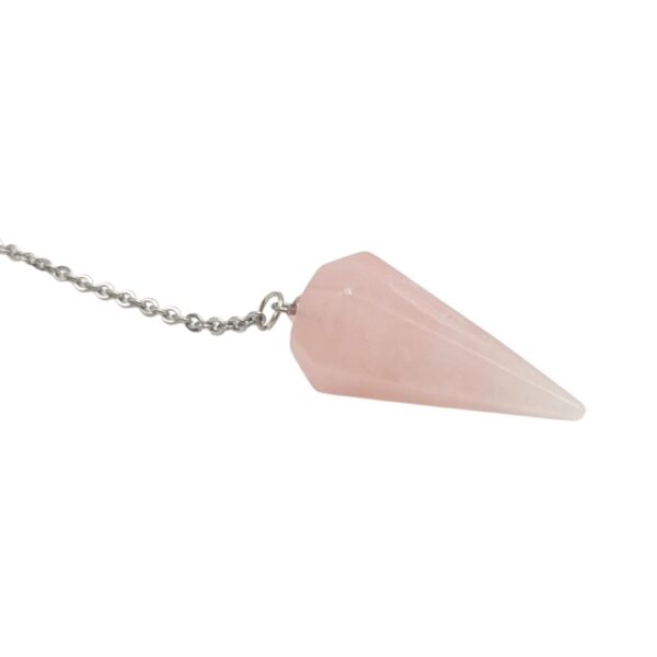 Pendule divinatoire SELENE en quartz rose - YOGA SPIRIT
