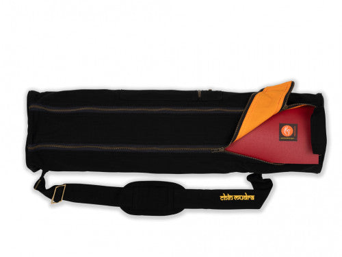 Sac tapis de yoga noir 100% Coton Bio _ 72cm x 18cm