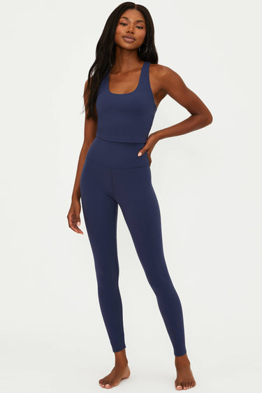 Legging de yoga PALM GROVE NAVY - YOGA SPIRIT