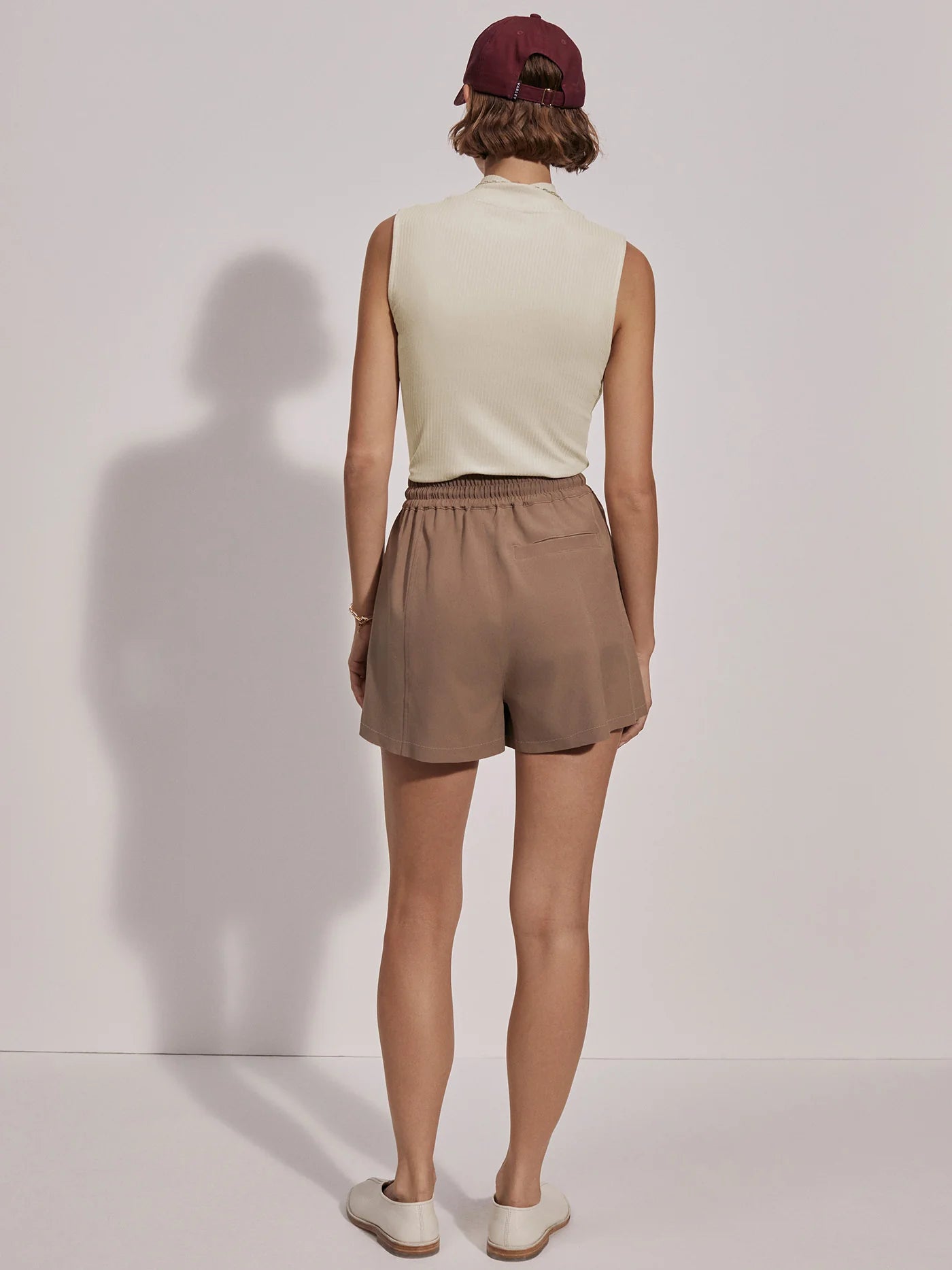 Short BARKET taupe – taille haute et coupe évasée