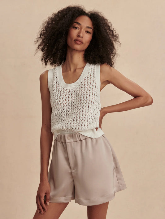 SARKA high-waisted shorts – Silver Cloud