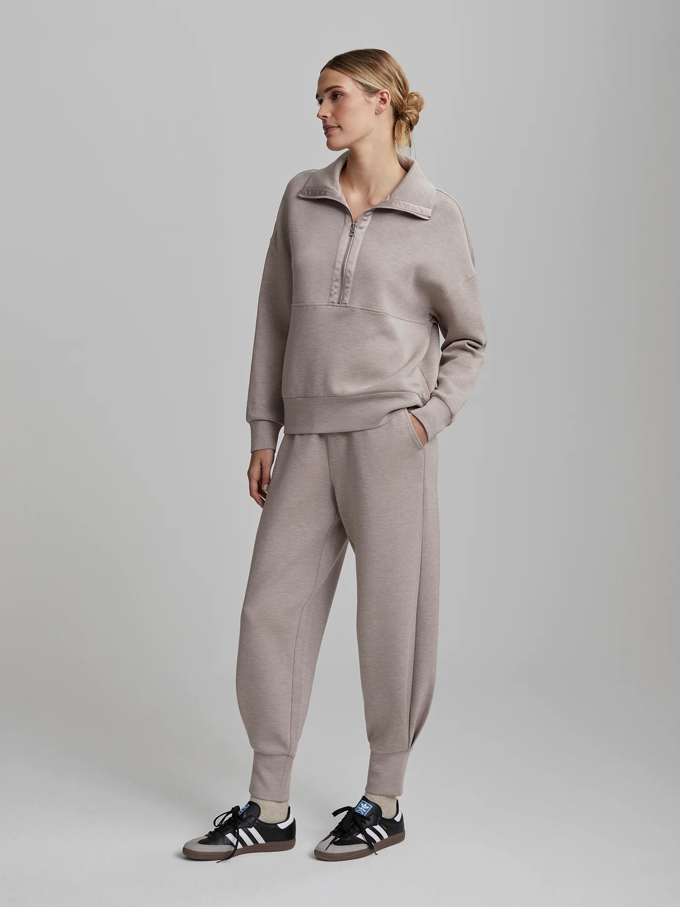Pull KELLER demi-zip – tissu DoubleSoft®