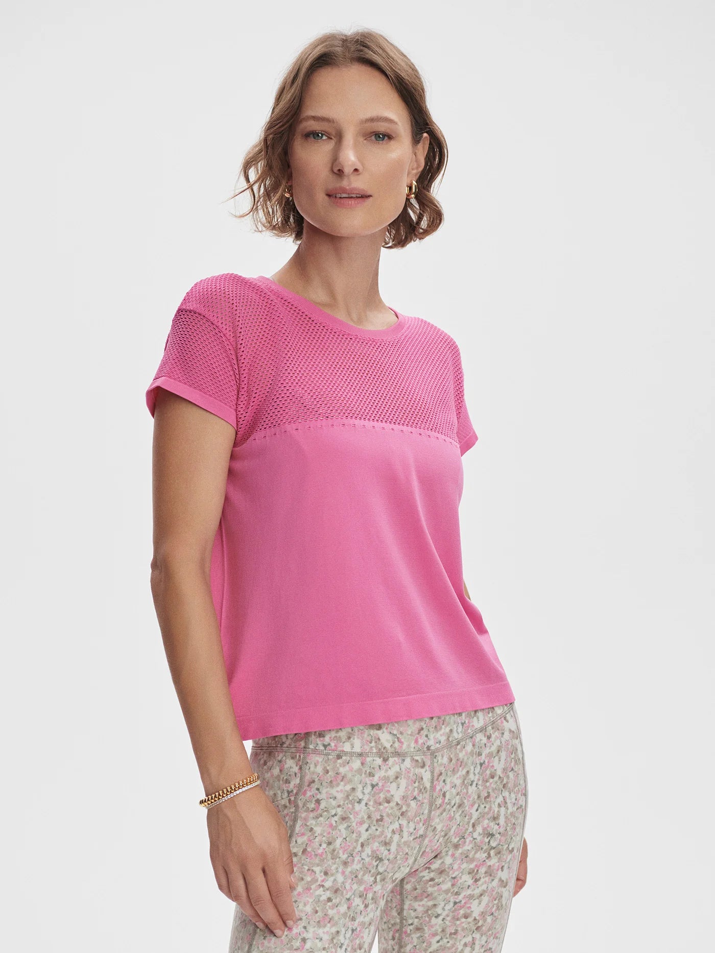 T-shirt Calloway rose – confort seamless et allure décontractée