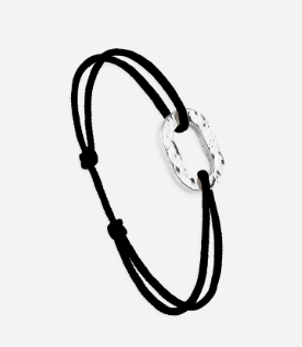 Maillon Plat 16mm _ Plaqué Argent Martelé