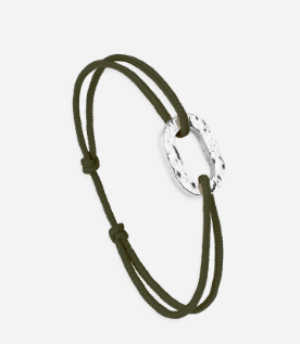 Maillon Plat 16mm _ Plaqué Argent Martelé