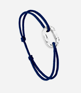 Maillon Plat 16mm _ Plaqué Argent Martelé