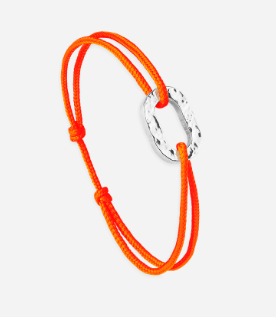 Maillon Plat 16mm _ Plaqué Argent Martelé