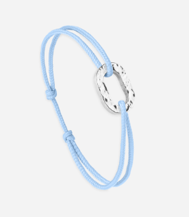 Maillon Plat 16mm _ Plaqué Argent Martelé