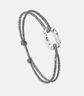 Maillon Plat 16mm _ Plaqué Argent Martelé