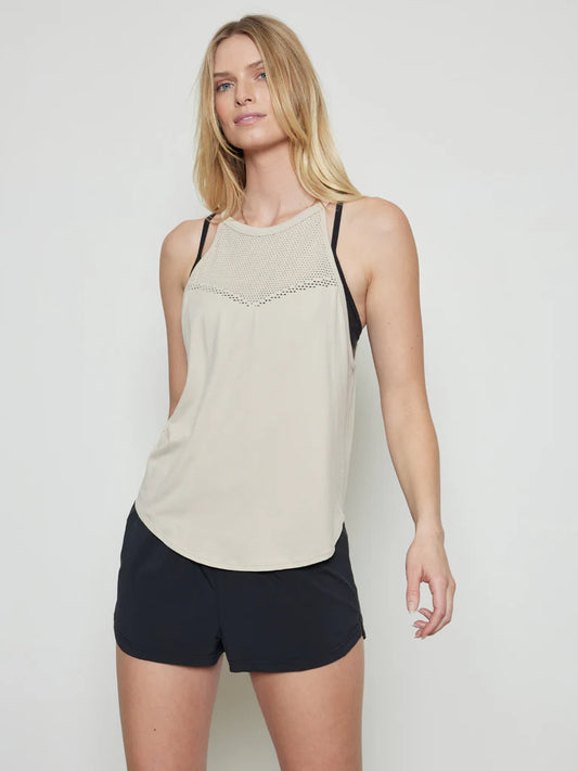 Débardeur MONTEREY taupe – maille légère et encolure haute