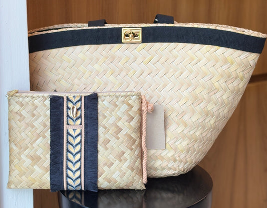 Panier en vacoas BAGATELLE chic mauricien et lignes épurées made in Mauritius